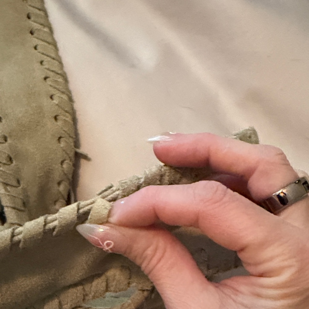 Suede Fringe Bucket Bag - Picture 5 of 13